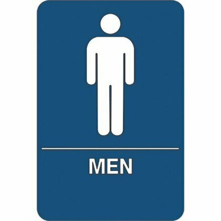 BSC PREFERRED Men Restroom ADA Compliant Plastic Sign S-14804BLU